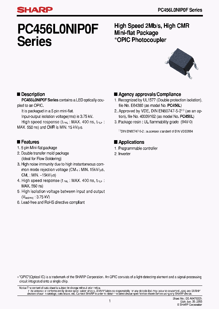 PC456L0YIP0F_7708176.PDF Datasheet