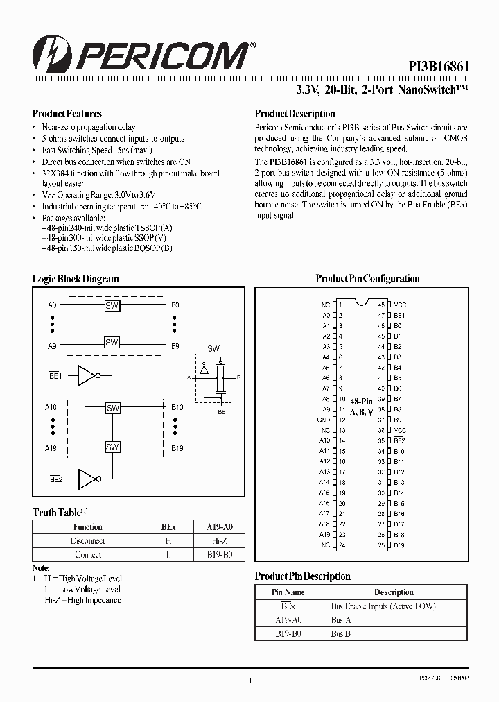 PI3B16861_7708768.PDF Datasheet