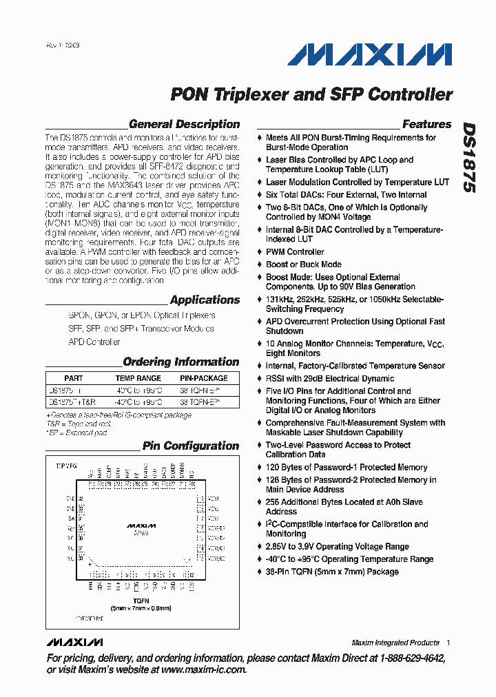 DS1875T_7709617.PDF Datasheet