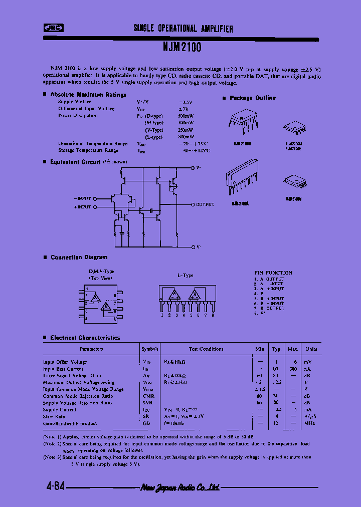NJM2100E-T1_7710659.PDF Datasheet