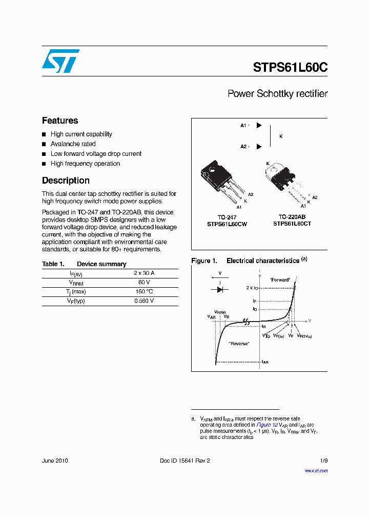 STPS61L60CW_7713751.PDF Datasheet