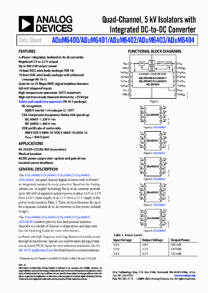 ADUM6403_7714198.PDF Datasheet