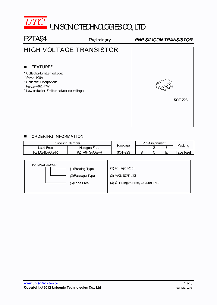 PZTA94G-AA3-R_7714442.PDF Datasheet