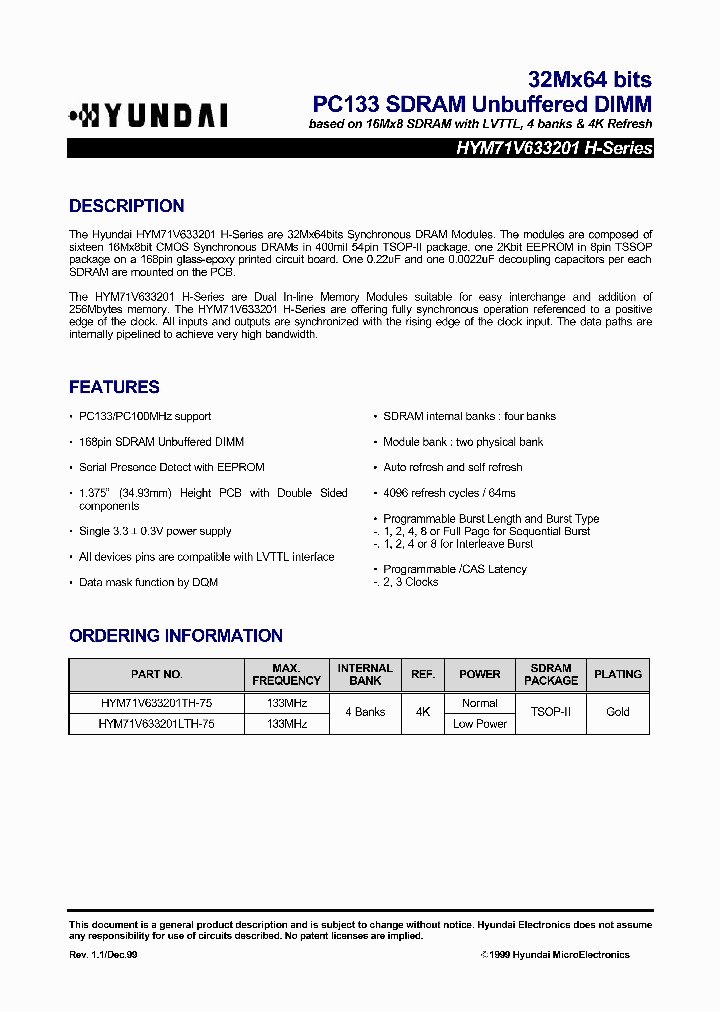 HYM71V633201TH-75_7715400.PDF Datasheet