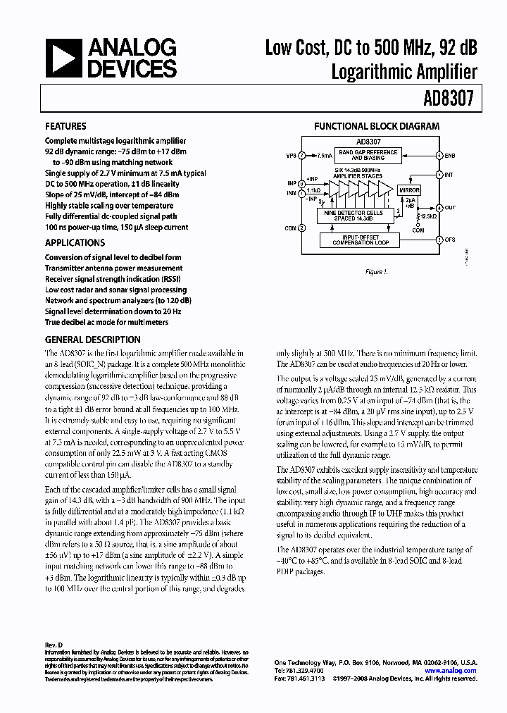 AD8307ARZ_7715412.PDF Datasheet