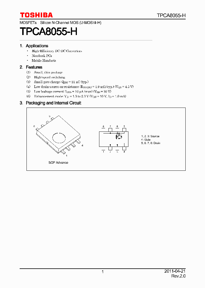 TPCA8055-H_7716704.PDF Datasheet