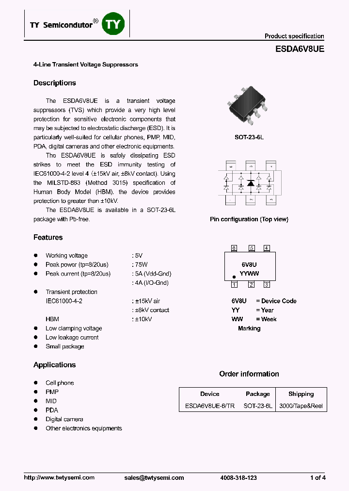 ESDA6V8UE_7717914.PDF Datasheet