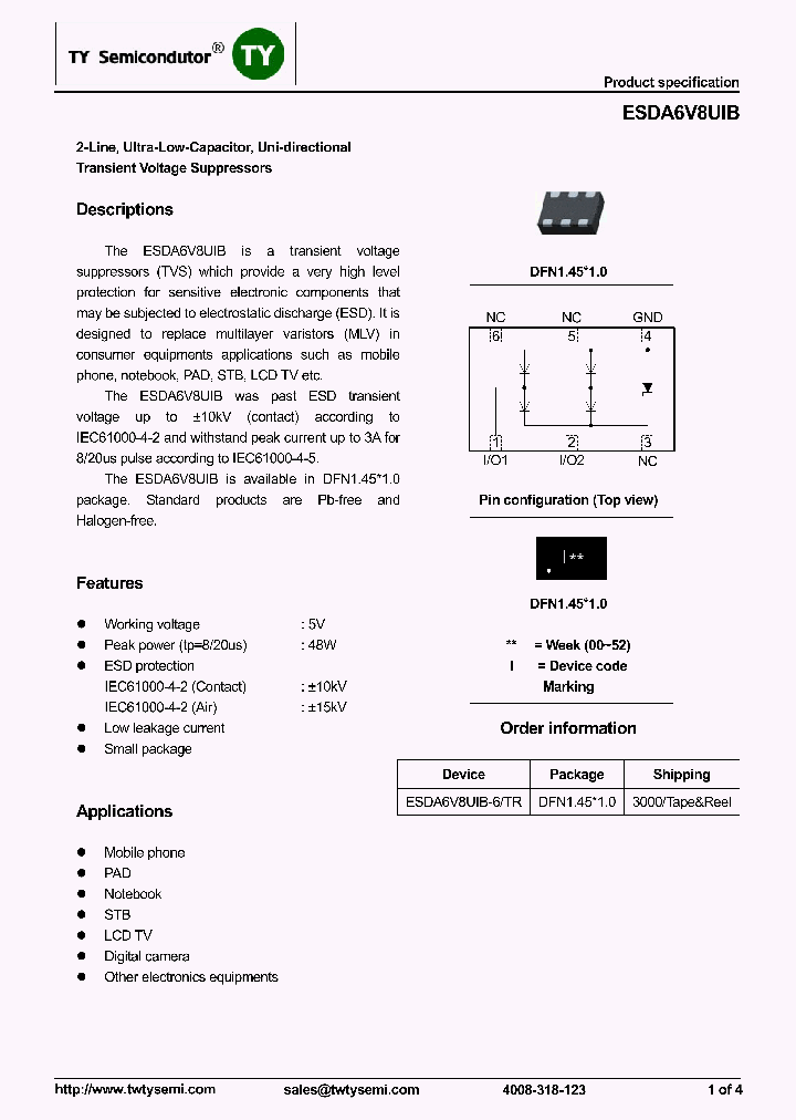 ESDA6V8UIB_7717916.PDF Datasheet