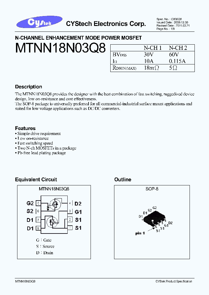 MTNN18N03Q8_7718345.PDF Datasheet