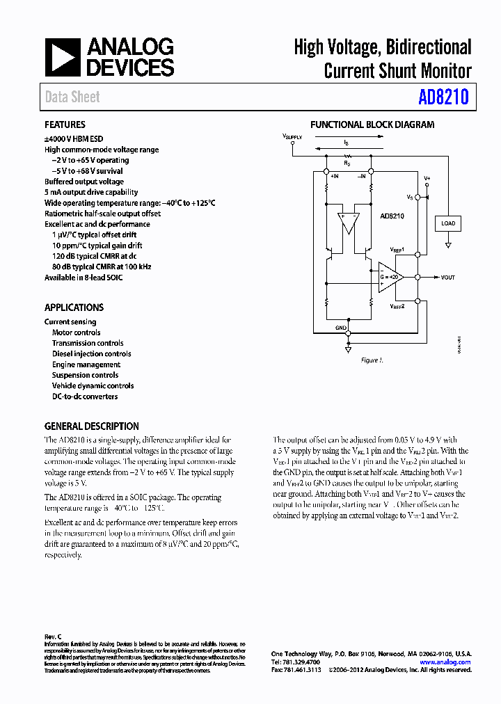 AD8210WYC-P3_7719908.PDF Datasheet