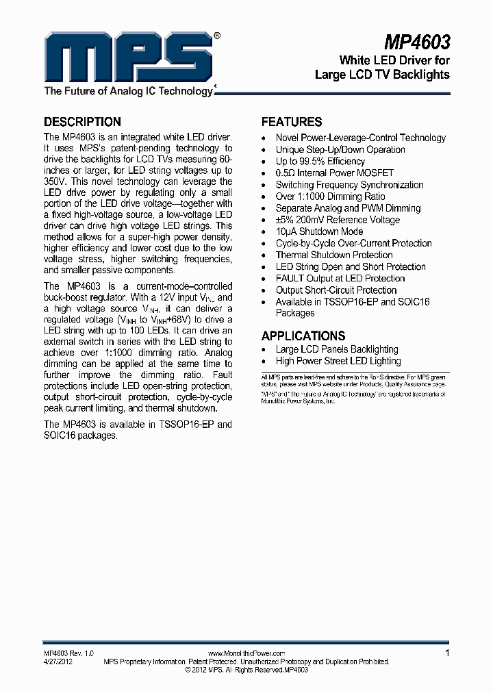 MP4603_7720610.PDF Datasheet