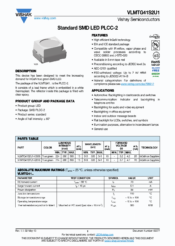 VLMTG41S2U1-GS18_7721703.PDF Datasheet