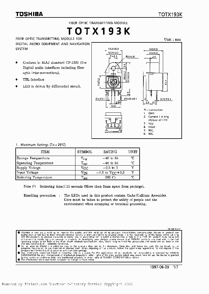 TOTX193K_7722399.PDF Datasheet
