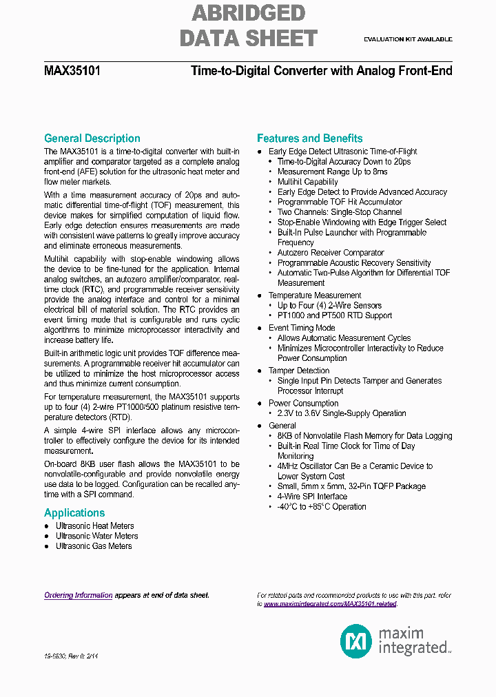 MAX35101_7723222.PDF Datasheet