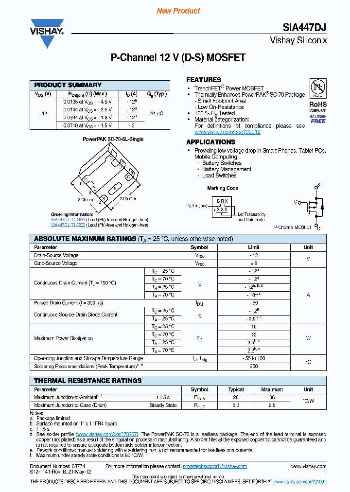 SIA447DJ-T1-GE3_7724628.PDF Datasheet