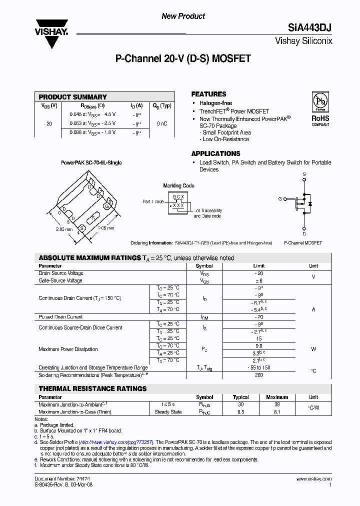 SIA443DJ_7724629.PDF Datasheet