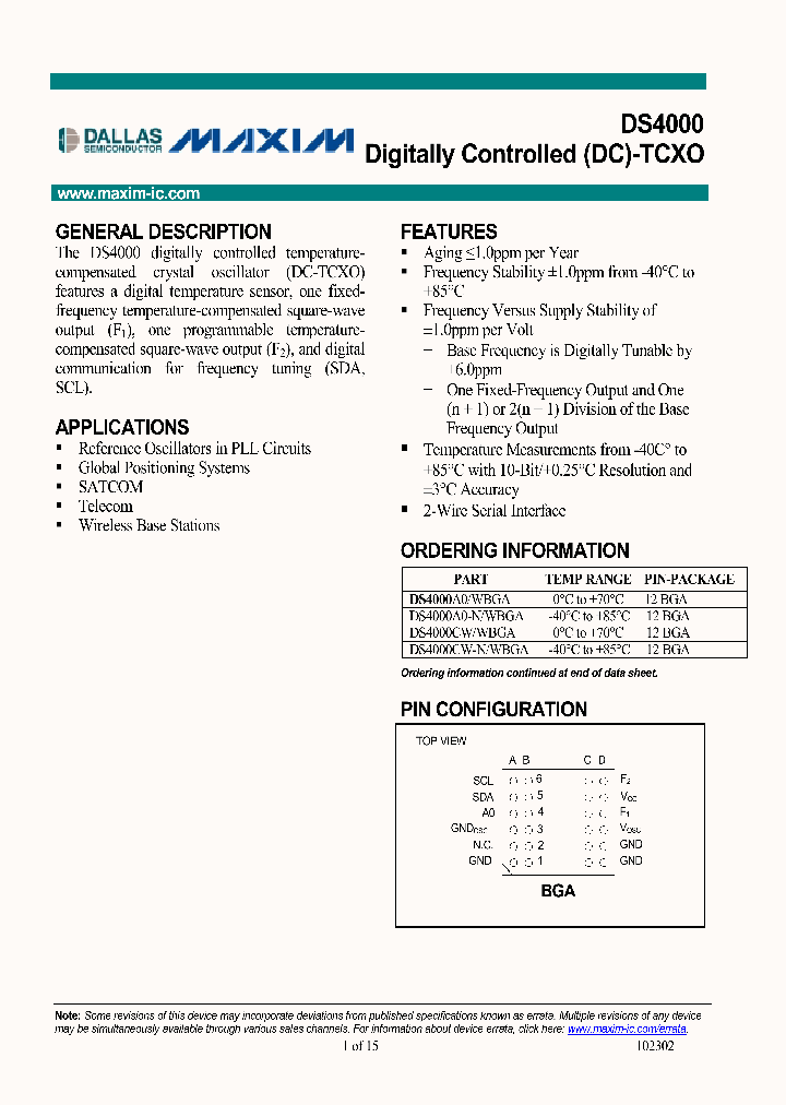 DS4000GF-NWBGA_7727517.PDF Datasheet