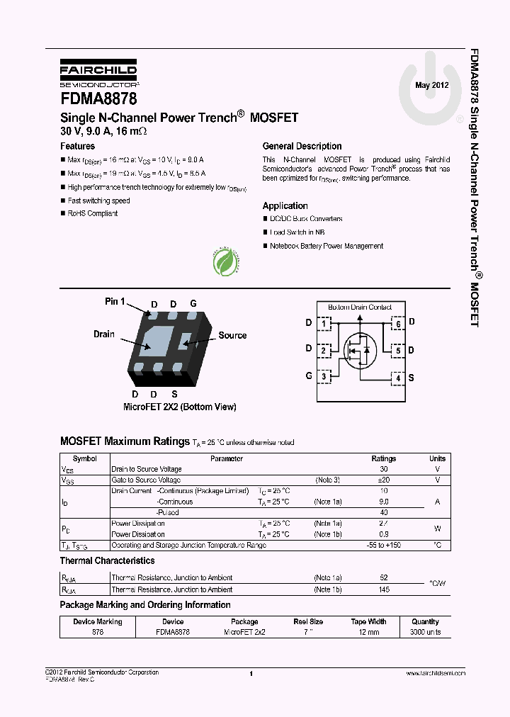 FDMA8878_7728156.PDF Datasheet