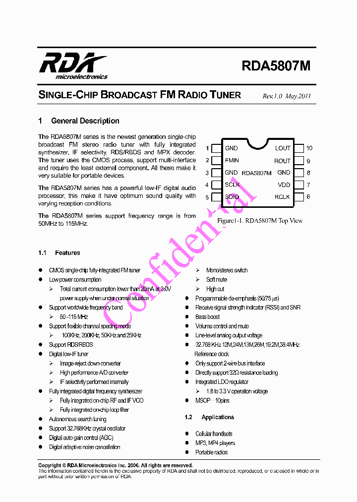 RDA5807M_7729222.PDF Datasheet