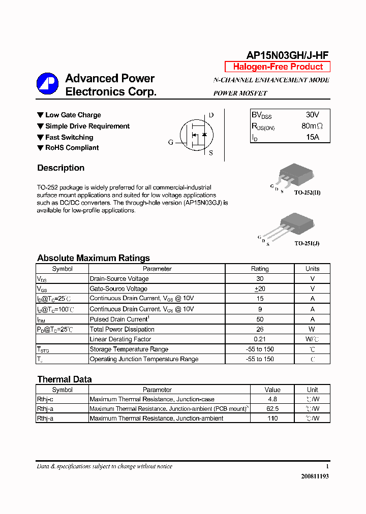 AP15N03GHJ-HF14_7729699.PDF Datasheet