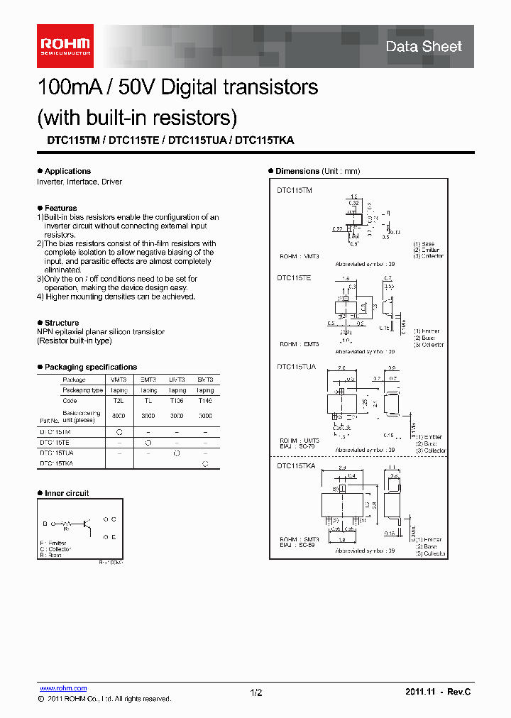 DTC115TE_7730209.PDF Datasheet