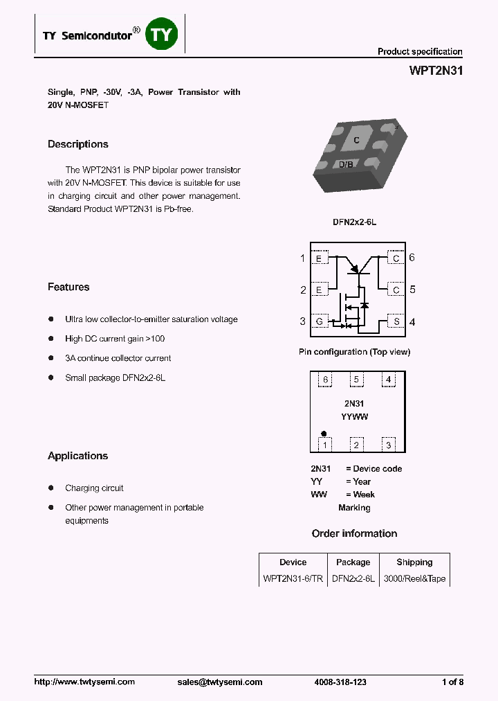 WPT2N31-6TR_7730655.PDF Datasheet