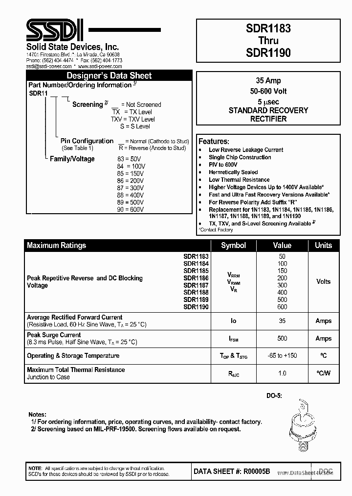 SDR1190_7730483.PDF Datasheet