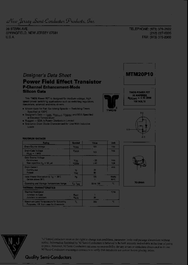 MTM20P10_7730904.PDF Datasheet