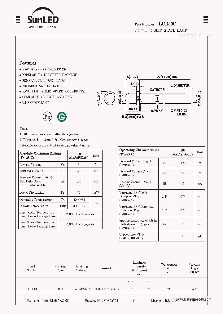 LUR39C_7731062.PDF Datasheet