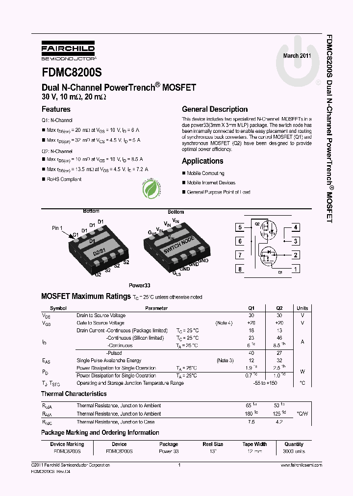 FDMC8200S_7731036.PDF Datasheet