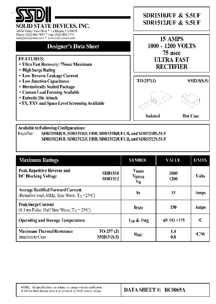 SDR1512JUF_7730479.PDF Datasheet