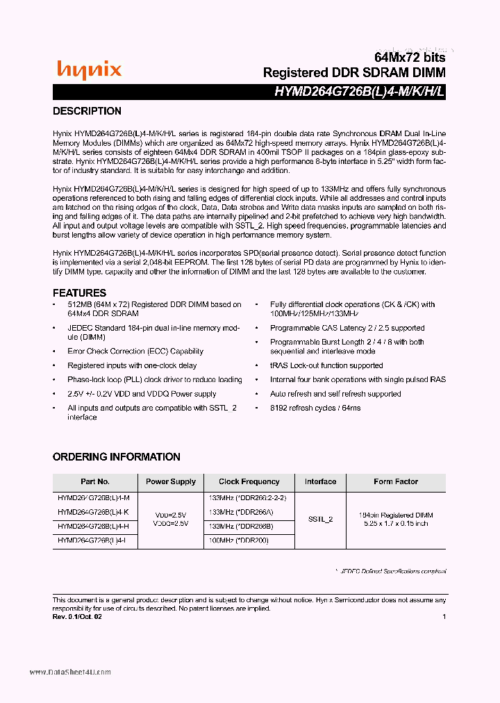 HYMD264G726BK4-H_7731253.PDF Datasheet