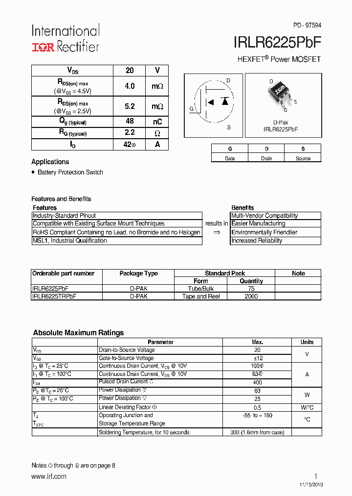 IRLR6225PBF_7731665.PDF Datasheet