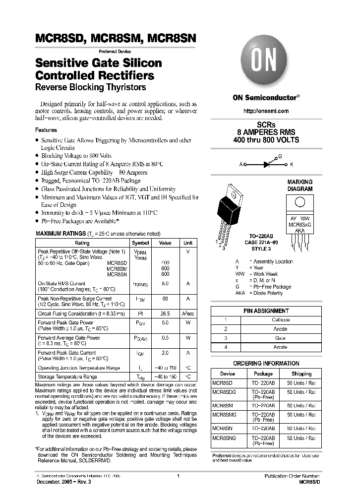 MCR8SN_7731935.PDF Datasheet