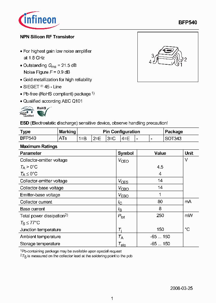 BFP540_7732449.PDF Datasheet