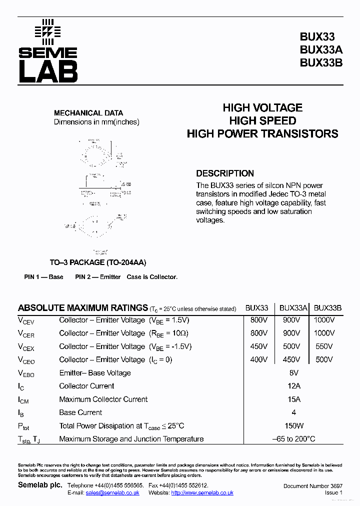 BUX33B_7734018.PDF Datasheet