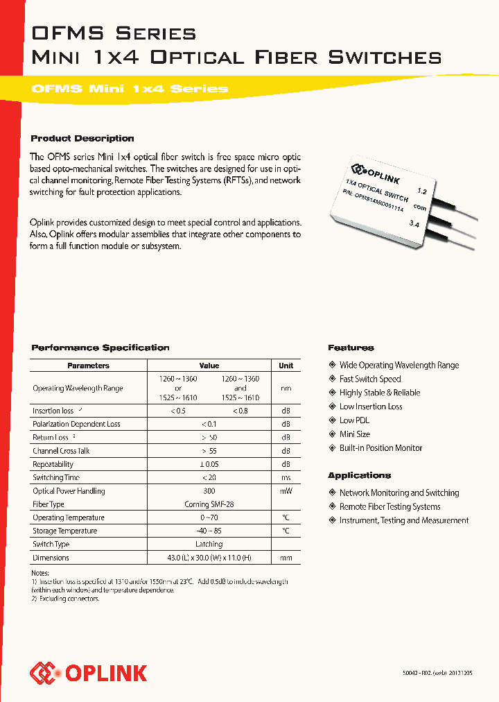 OFMS-MINI-1X4_7737234.PDF Datasheet