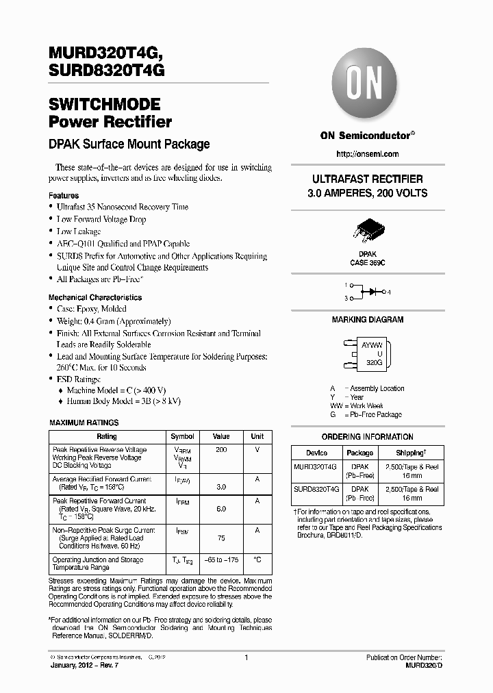 MURD320T4G_7737385.PDF Datasheet