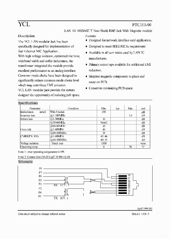 PTC1111-90_7737745.PDF Datasheet