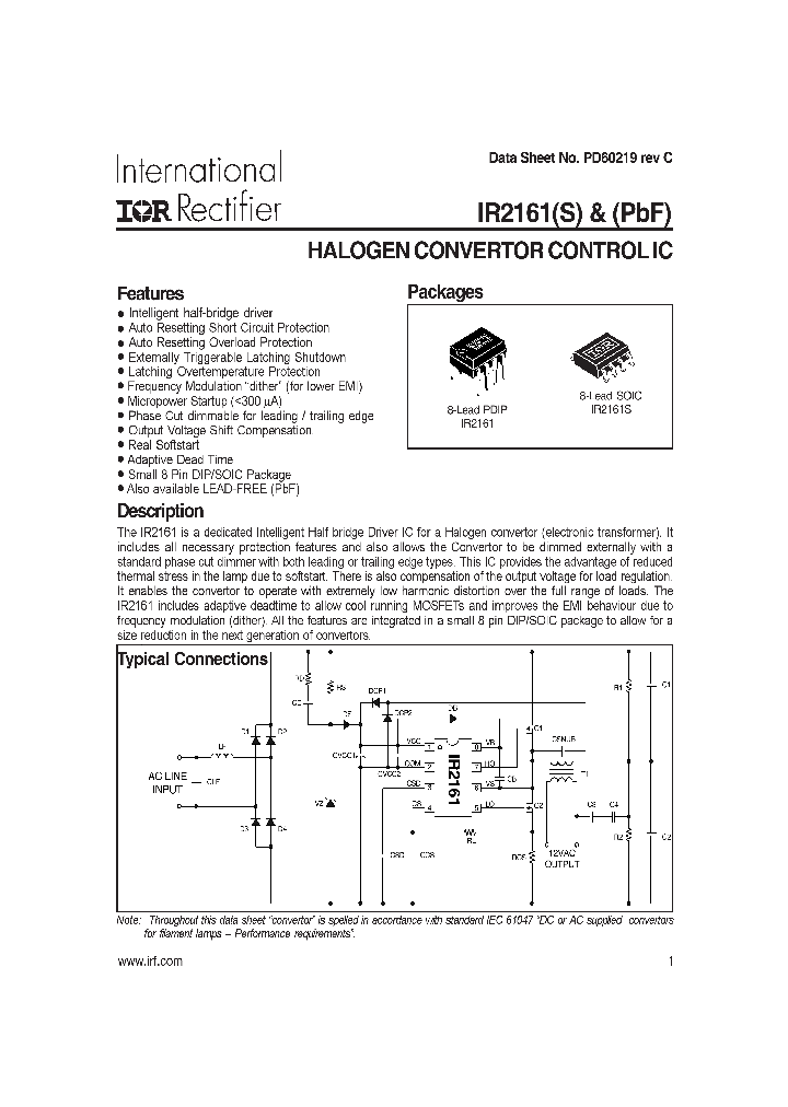 IR2161PBF_7738728.PDF Datasheet