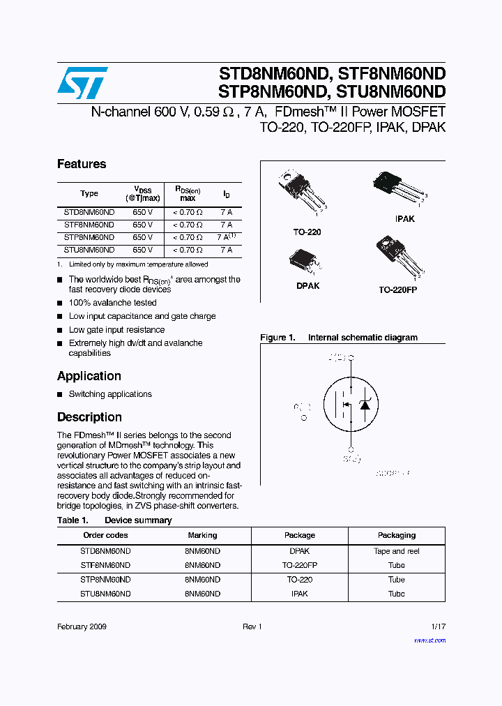 STU8NM60ND_7739311.PDF Datasheet