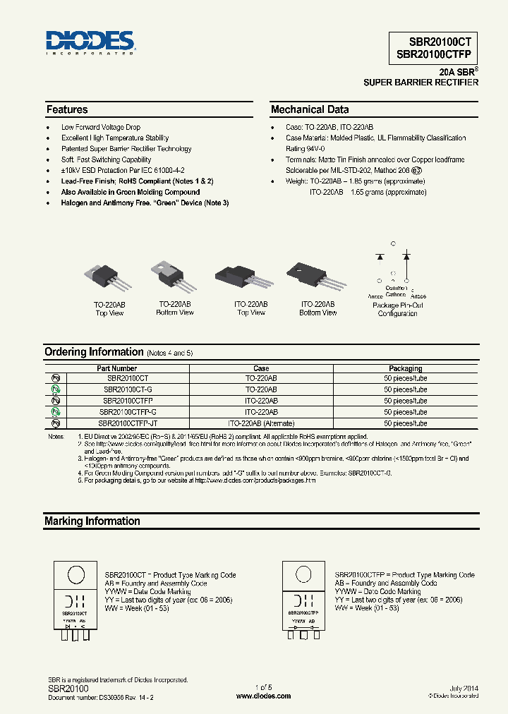 SBR20100CT-G_7739859.PDF Datasheet