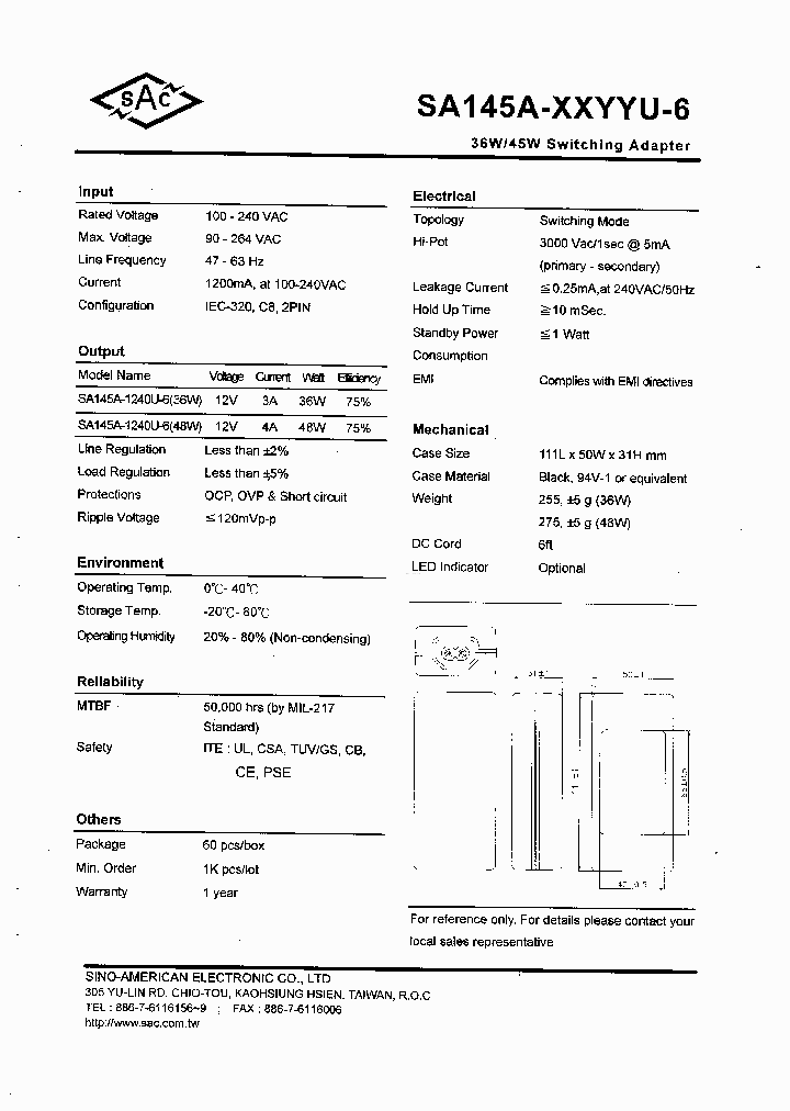 SA145A-XXYYU-6_7737248.PDF Datasheet