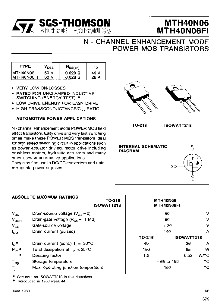 MTH40N06FI_7737481.PDF Datasheet