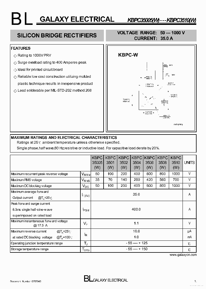 KBPC3501W_7740282.PDF Datasheet