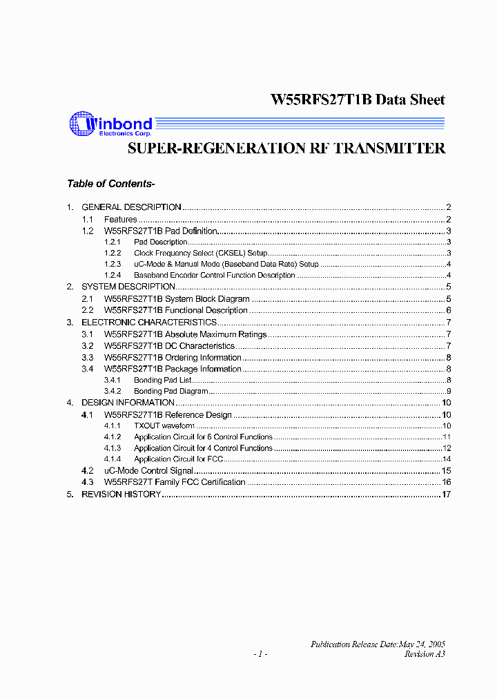 W55RFS27T1BH_7740255.PDF Datasheet