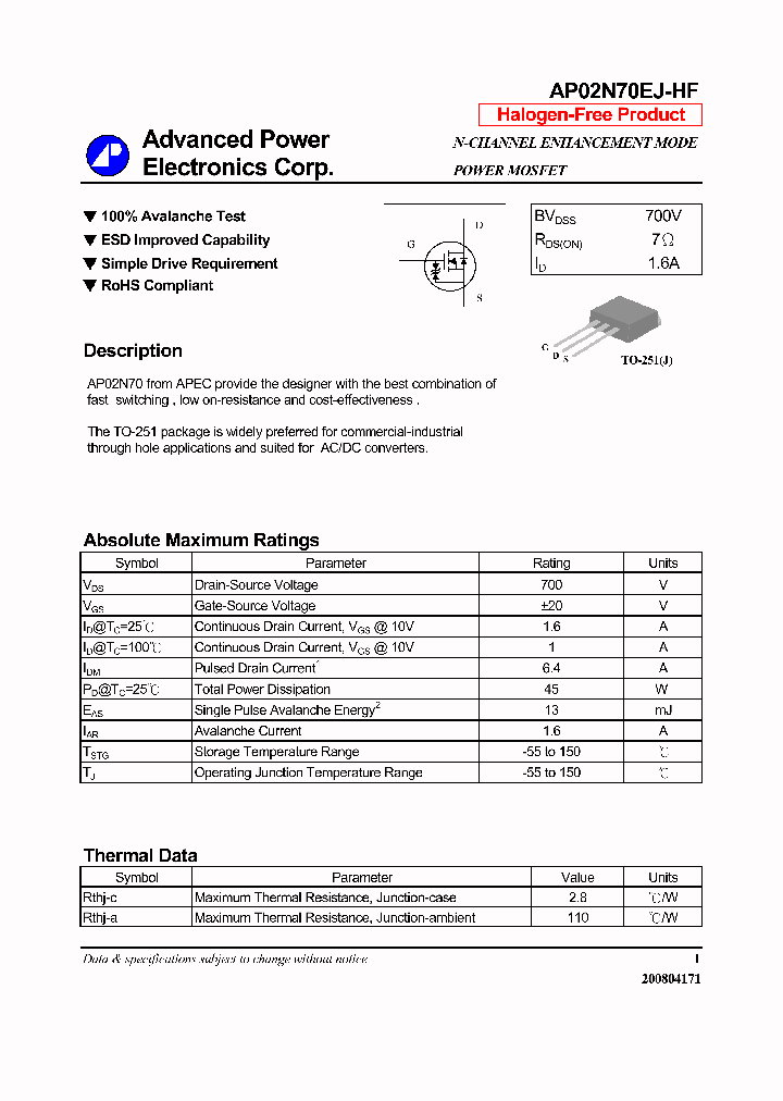 AP02N70EJ-HF_7741125.PDF Datasheet