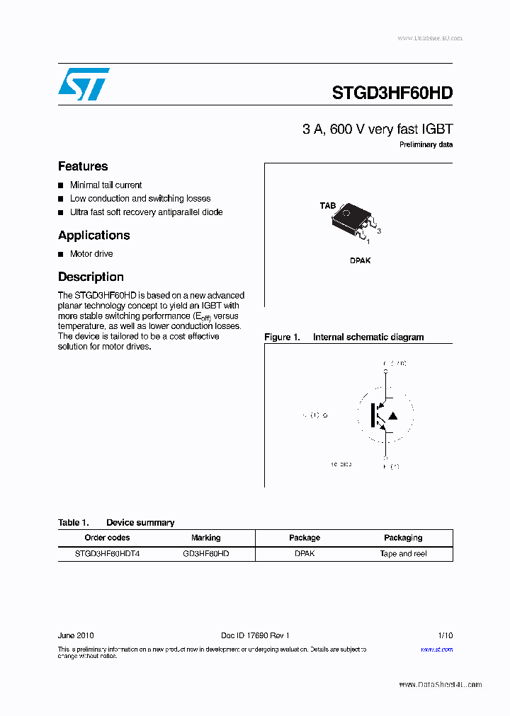 STGD3HF60HD_7741901.PDF Datasheet