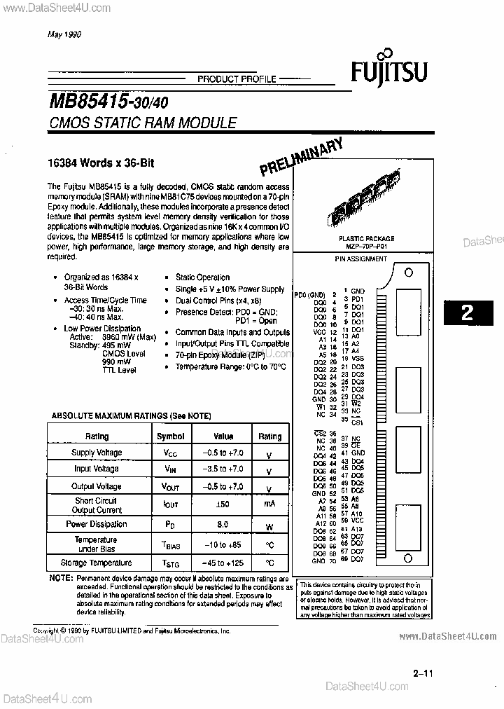MB85415_7741954.PDF Datasheet