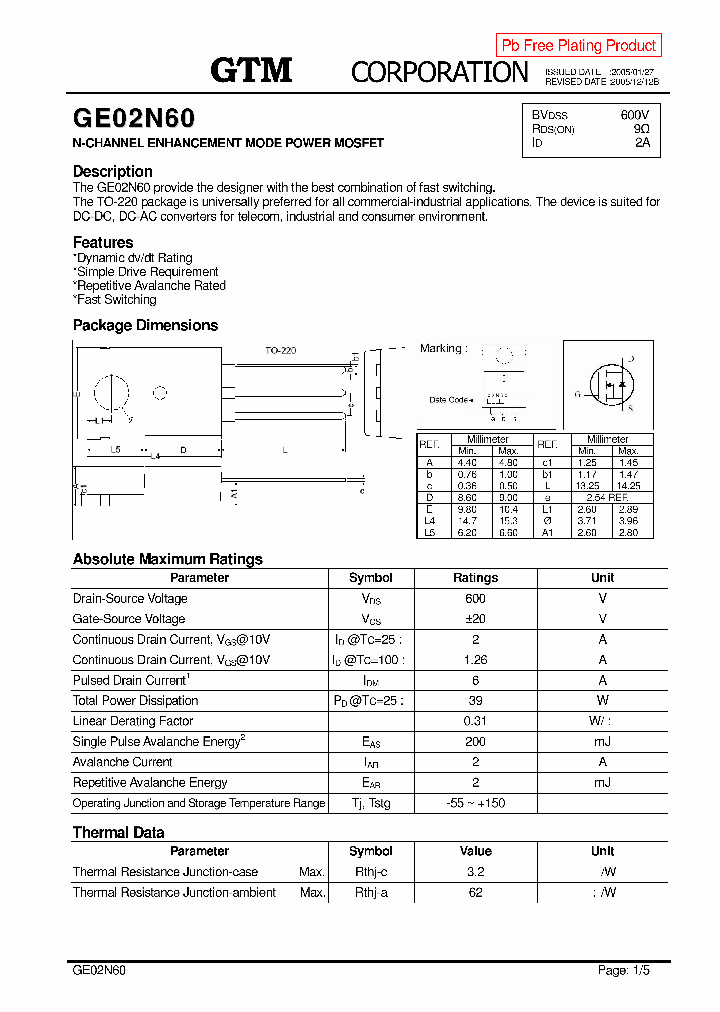 GE02N60_7743752.PDF Datasheet